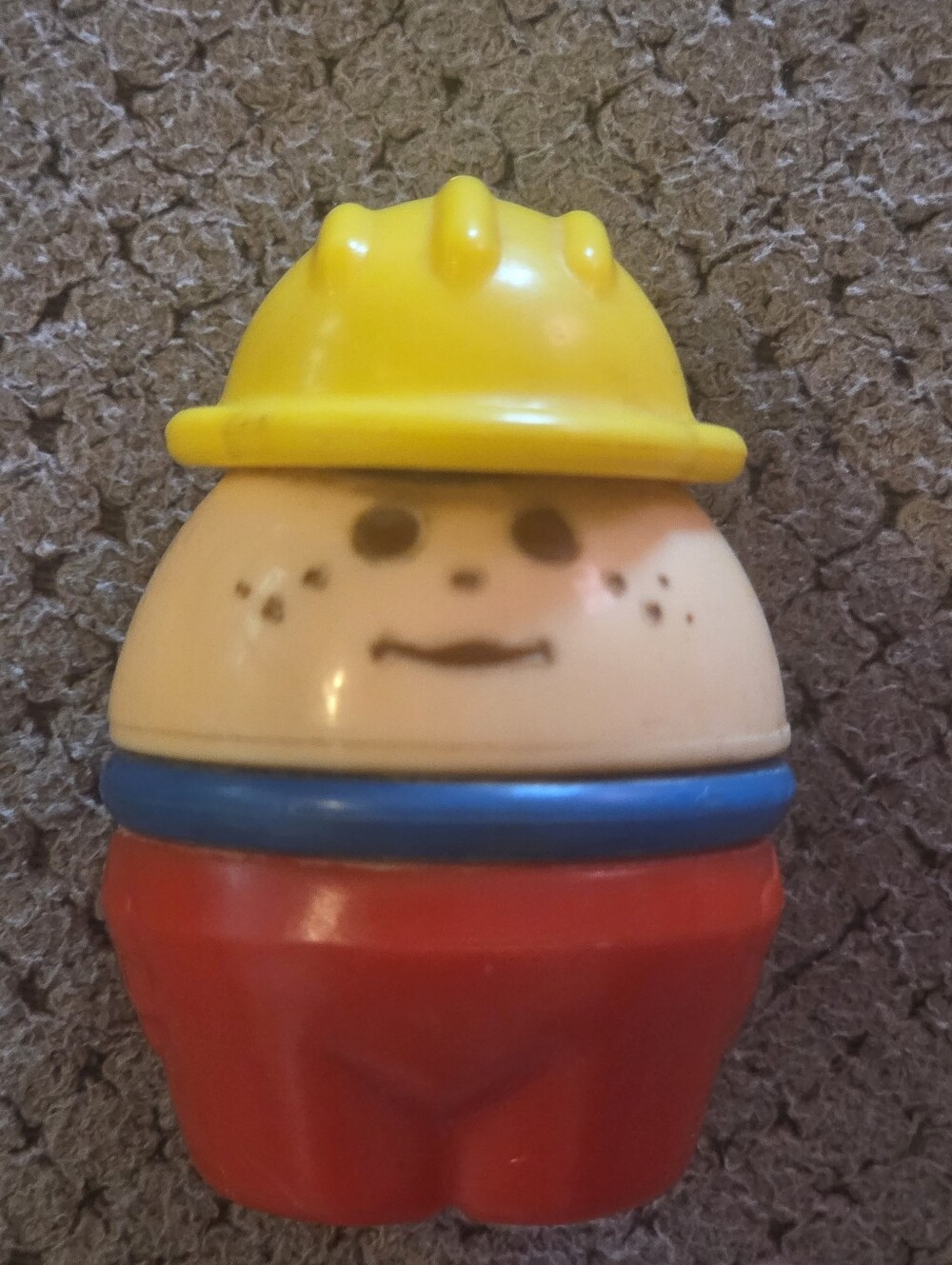 2" Fisher Price Little Tikes Little People Construction  Worker Chunky Toddle